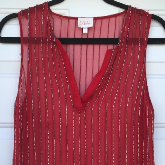 Parker Beautiful Beaded Sheer Tank - Picture 6 of 6